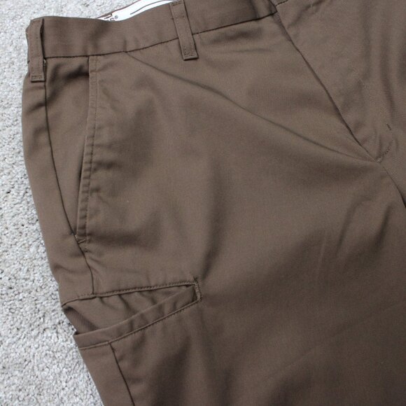 WearGuard UPS Work Pants Men 38x32 Brown Flat Front Utility Cargo Uniform Chinos - Picture 8 of 14